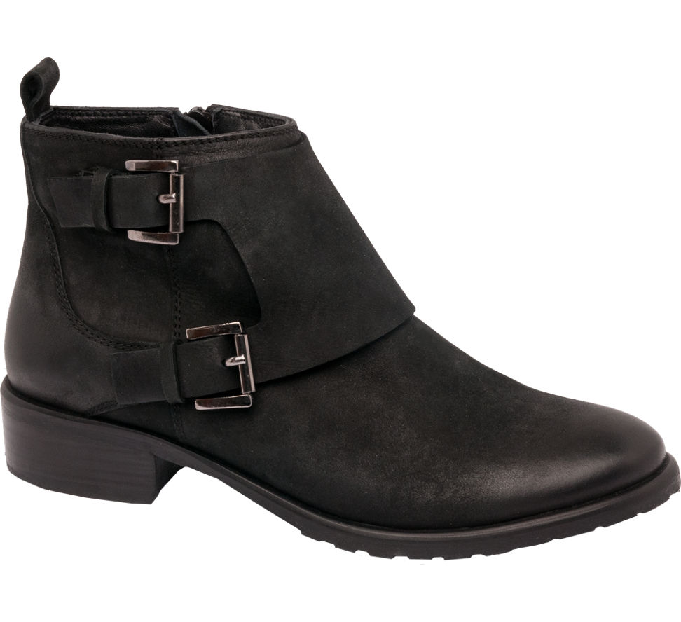 5th Avenue Ladies Leather Twin Buckle Ankle Boots Black 1130575 5th Avenue Ladies Leather Twin Buckle Ankle Boots Black 1130575
